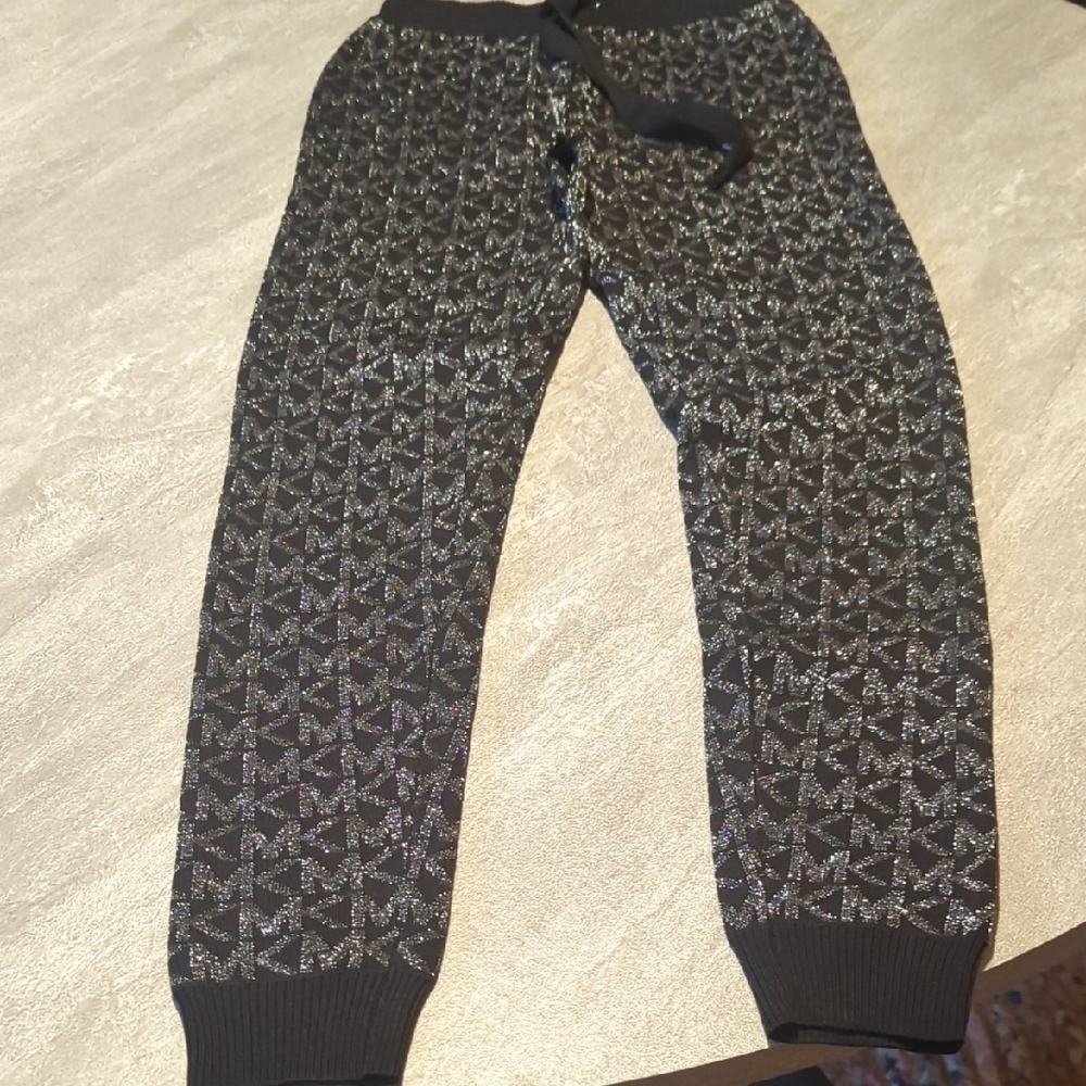 Chic Black and Silver Patterned Joggers